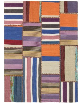 Tappeto a tessitura Kilim Patchwork