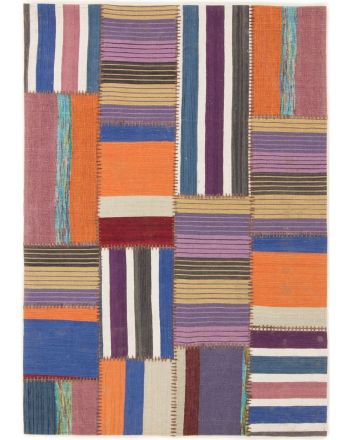 Tappeto a tessitura Kilim Patchwork