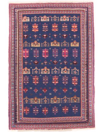 Tappeto a tessitura Kilim Qashqai