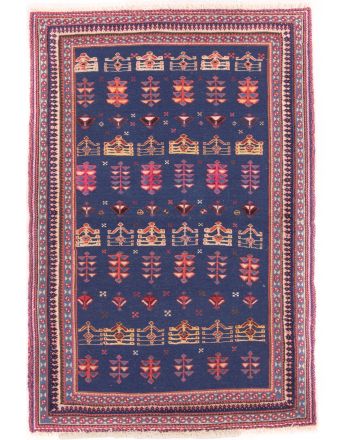 Tappeto a tessitura Kilim Qashqai