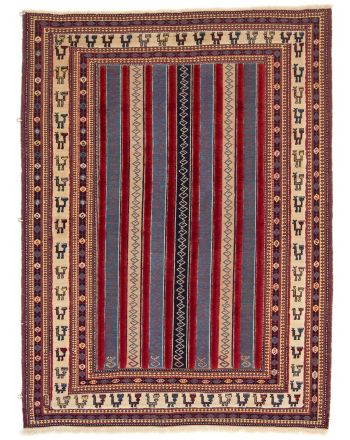 Tappeto a tessitura Kilim Qashqai