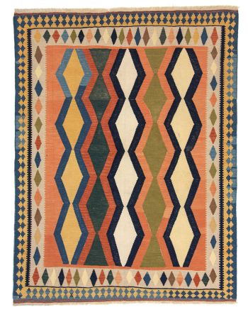 Tappeto a tessitura Kilim Qashqai