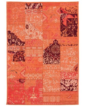 Tappeto a tessitura Kilim Patchwork Sofi Rosso