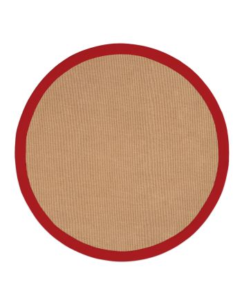 Tappeto Sisal rotondo Rosso