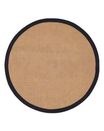 Tappeto Sisal rotondo Nero