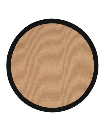 Tappeto Sisal rotondo Nero