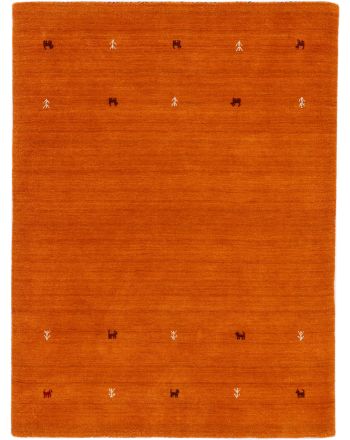 Tappeto di lana Gabbeh Uni Arancio