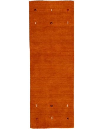 Tappeto di lana Gabbeh Uni passatoia Arancio