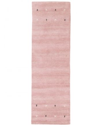 Tappeto di lana Gabbeh Uni passatoia Rosa