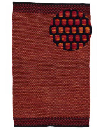 Tappeto a tessitura Kilim Mia Rosso