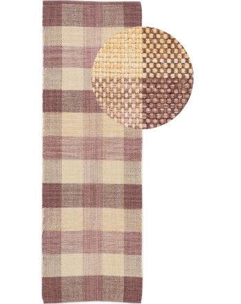 Tappeto a tessitura Kilim Ella passatoia Beige