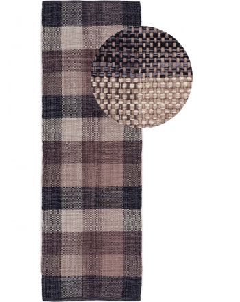 Tappeto a tessitura Kilim Ella passatoia Grigio