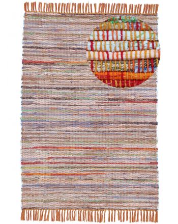 Tappeto a tessitura Kilim Chindi Orange