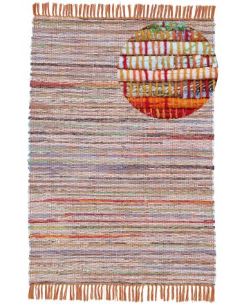 Tappeto a tessitura Kilim Chindi Arancio