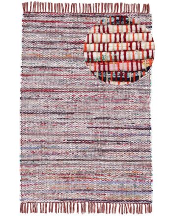 Tappeto a tessitura Kilim Chindi Rosso