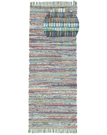 Tappeto a tessitura Kilim Chindi passatoia Verde