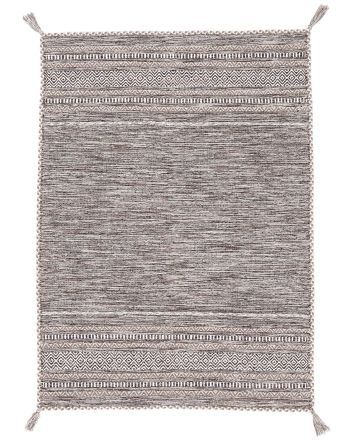 Tappeto a tessitura Kilim Azizi Beige