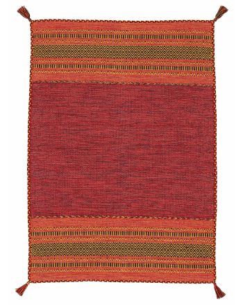 Tappeto a tessitura Kilim Azizi Rosso