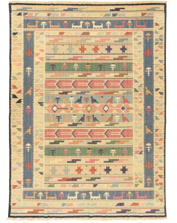 Tappeto a tessitura Kilim India
