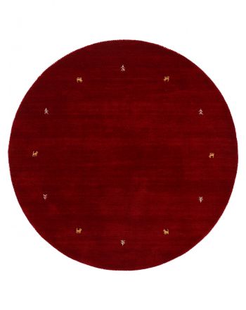 Tappeto di lana Gabbeh Uni rotondo Rosso