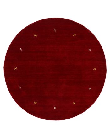 Tappeto di lana Gabbeh Uni rotondo Rosso