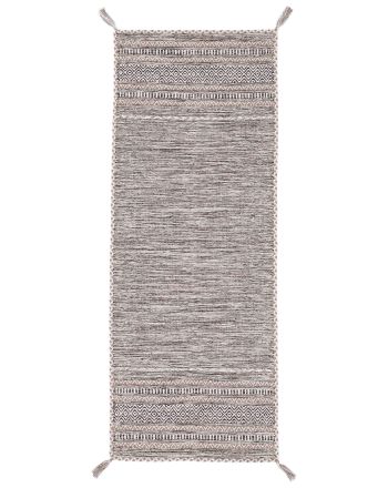 Tappeto a tessitura Kilim Azizi passatoia Beige
