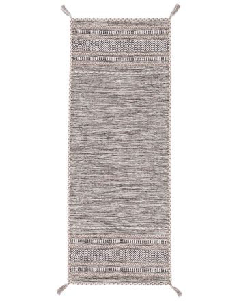 Tappeto a tessitura Kilim Azizi passatoia Beige