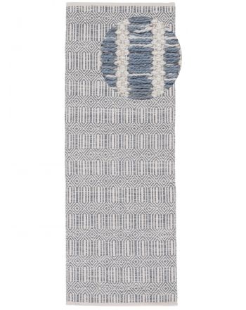 Tappeto a tessitura Kilim Oregan passatoia Grigio