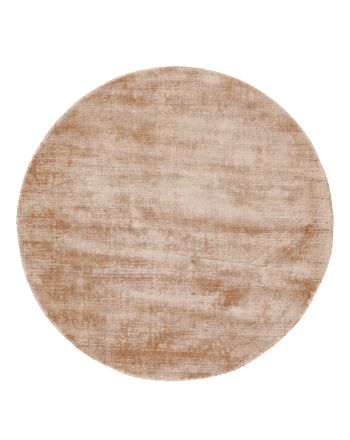 Tappeto in viscosa Rotondo Ava Beige