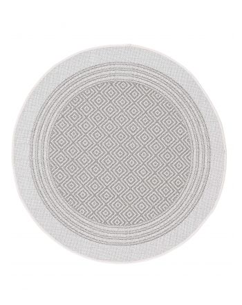 Tappeto per interno ed esterno Boho rotondo Beige