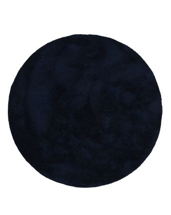 Tappeto a pelo lungo Breeze rotondo Blu