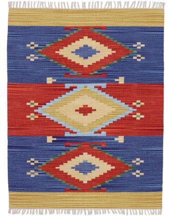 Tappeto a tessitura Kilim Svea Multicolor