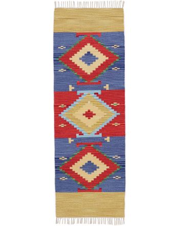 Tappeto a tessitura Kilim Svea passatoia Multicolor