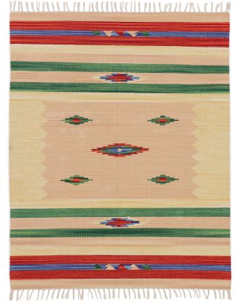 Tappeto a tessitura Kilim Mira Beige