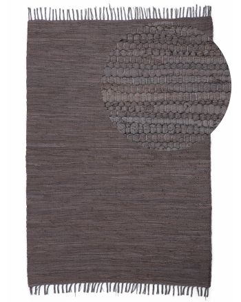 Tappeto a tessitura Kilim Chindi Uni Mauve