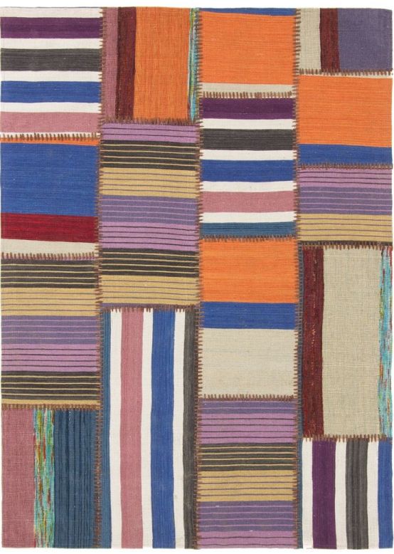 Tappeto a tessitura Kilim Patchwork