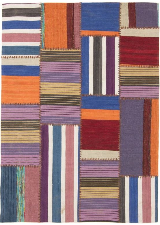 Tappeto a tessitura Kilim Patchwork