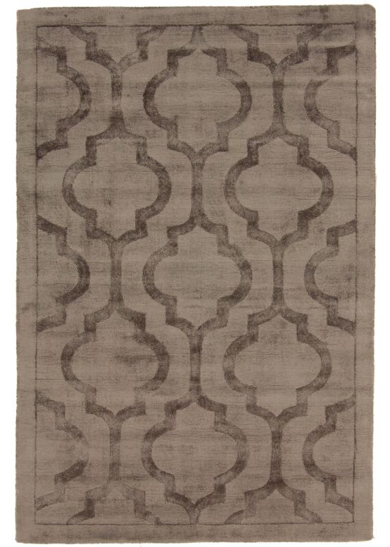 Tappeto in viscosa Visconti Trellis Grigio