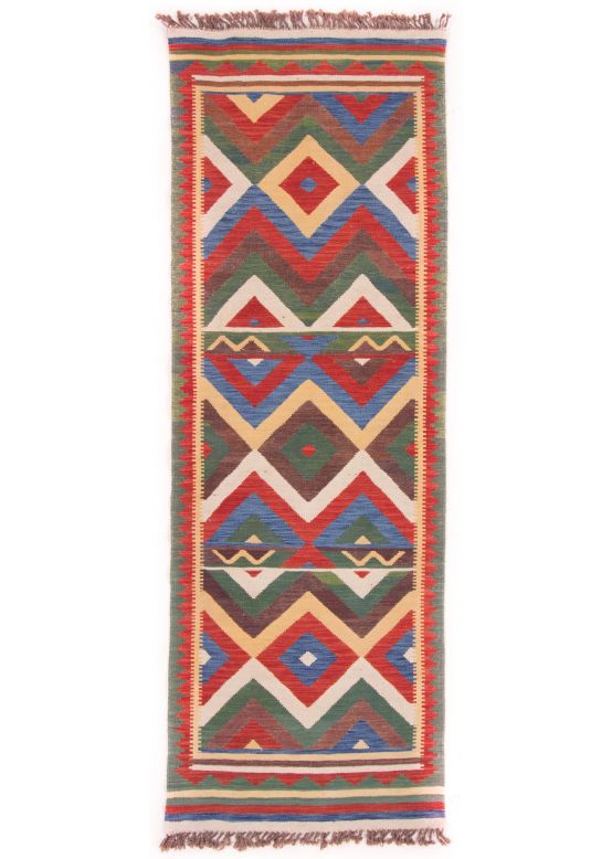 Tappeto a tessitura Kilim Qashqai