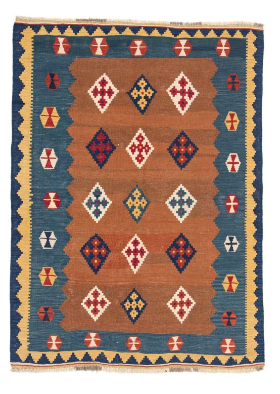 Tappeto a tessitura Kilim Qashqai