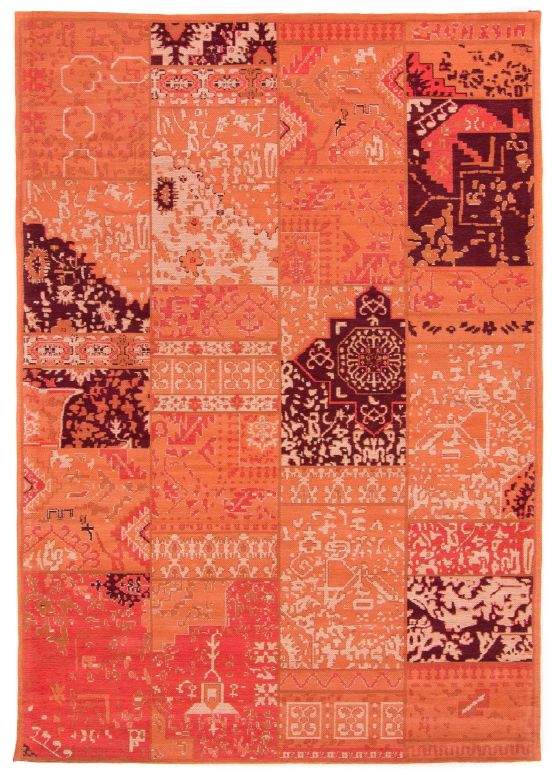 Tappeto a tessitura Kilim Patchwork Sofi Rosso