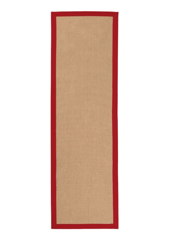 Tappeto passatoia Sisal Rosso