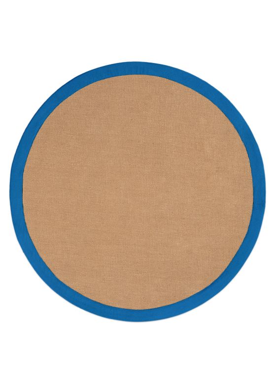 Tappeto Sisal rotondo Blu