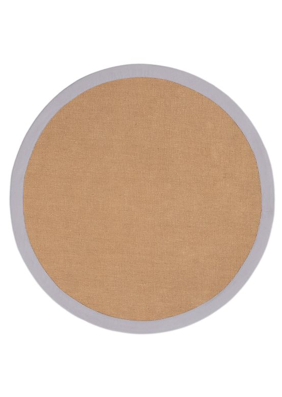 Tappeto Sisal rotondo Grigio chiaro