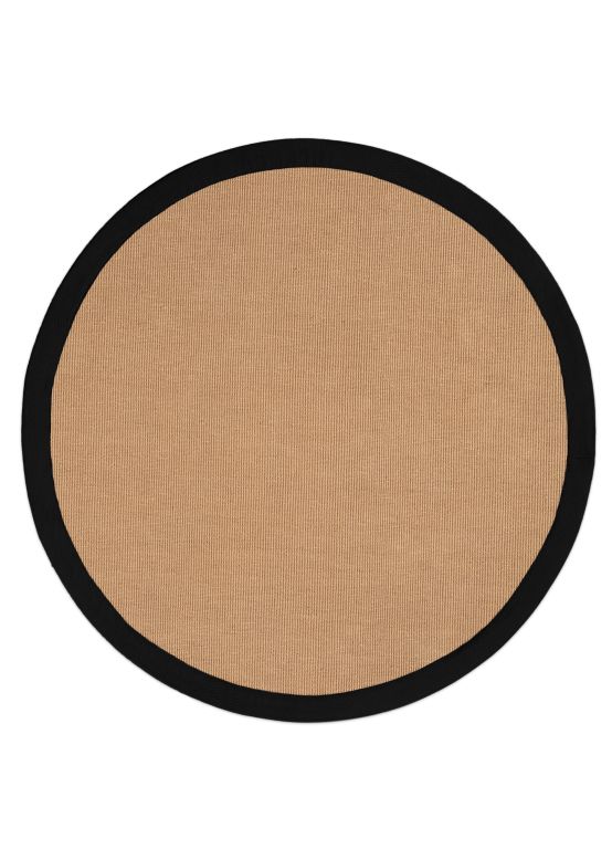 Tappeto Sisal rotondo Nero
