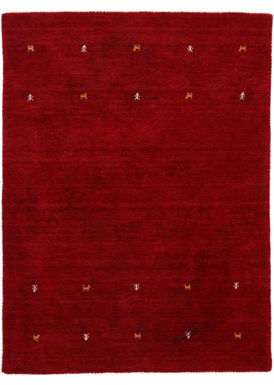 Tappeto di lana Gabbeh Uni Rosso