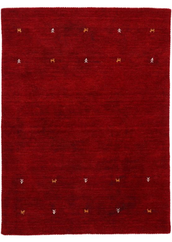 Tappeto di lana Gabbeh Uni Rosso