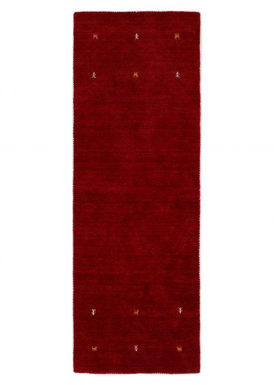 Tappeto di lana Gabbeh Uni passatoia Rosso