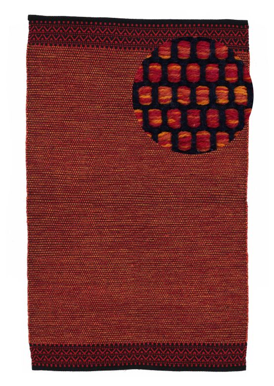 Tappeto a tessitura Kilim Mia Rosso