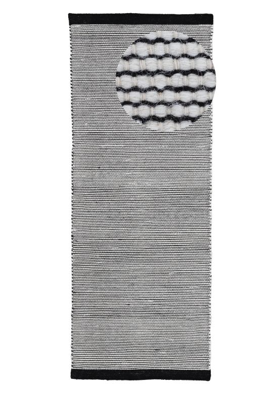 Tappeto di lana Mona Bianco e nero